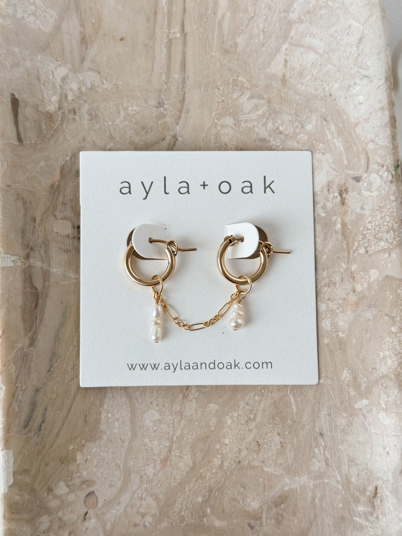 Lark Double Piercing Earrings - 14k Gold Filled