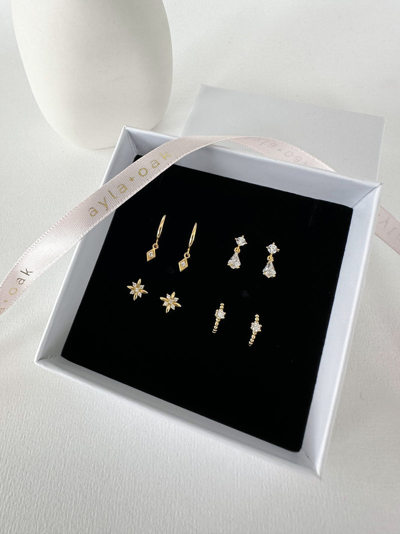Kiara Ashlee Earring Set - 14k Gold Plated