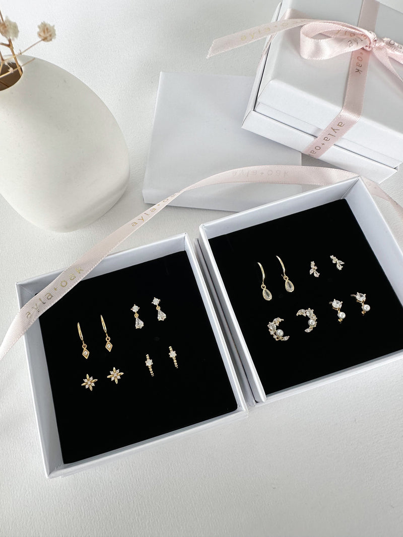 Harlow Everly Earring Set - 14k Gold Plated