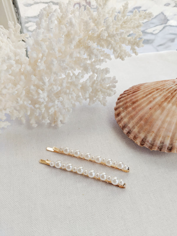 Faux Pearl Hairpins - Set of two