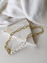 Florence 14k Gold Plated Pearl Choker