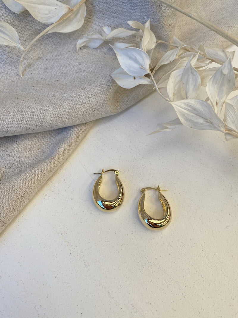 Jana Hoop Earrings - 14k Gold plated
