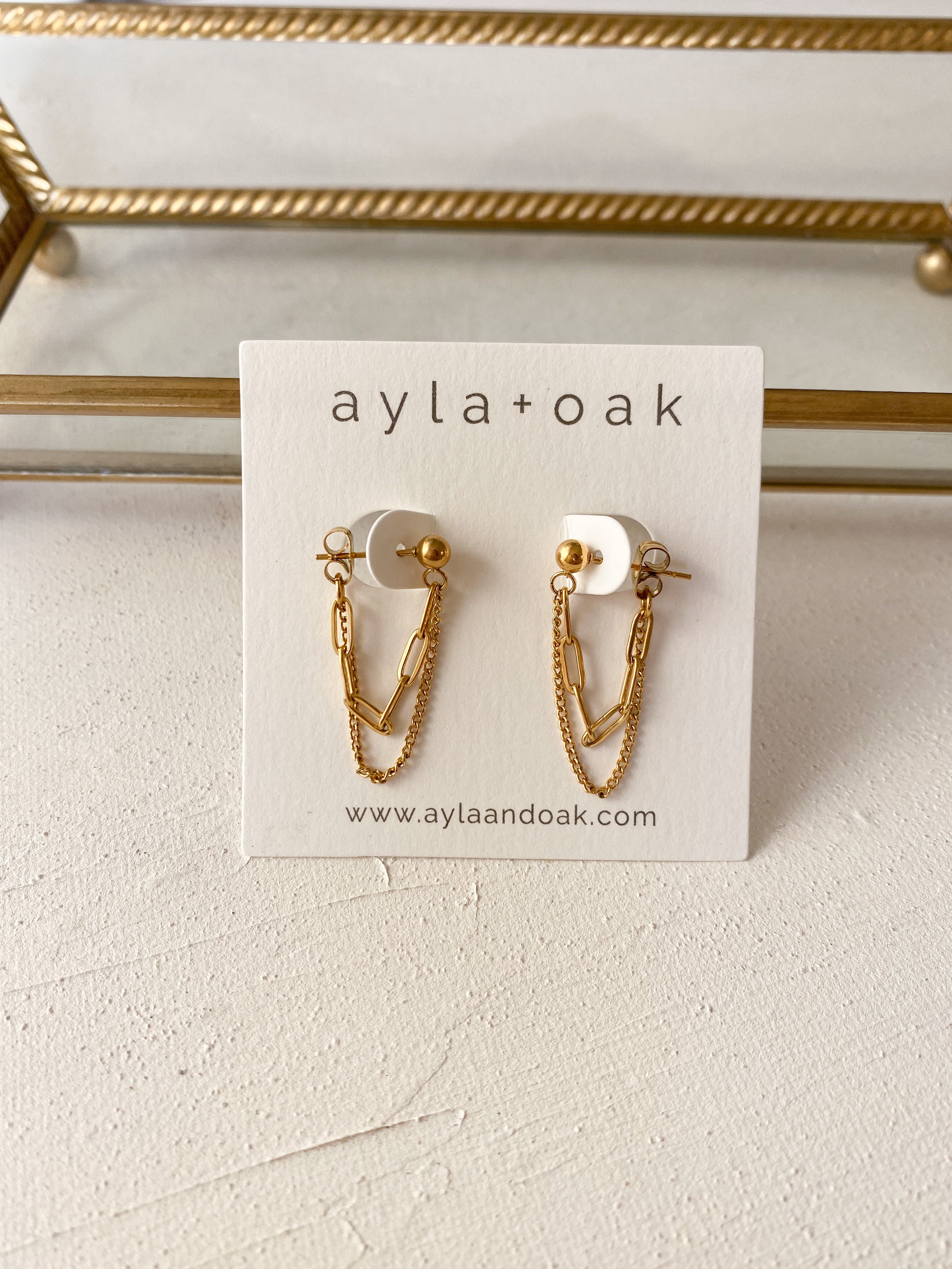 Zenith Chain Earrings – Ayla and Oak