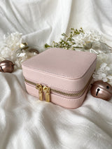 Ayla + Oak Saffiano Jewellery Case - Pale Pink